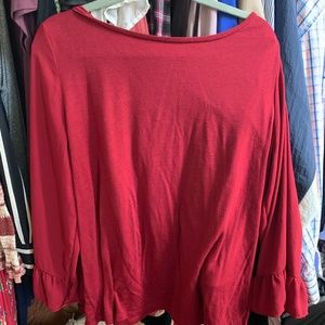Simple red blouse